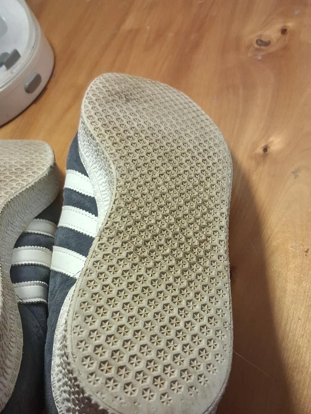 adidas Men's Suede Sneakers in Gray/blue and White Size 12